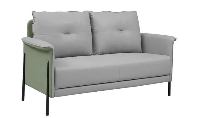 LIPARI - 2, 2-sed, ekokůže šedá/zelená